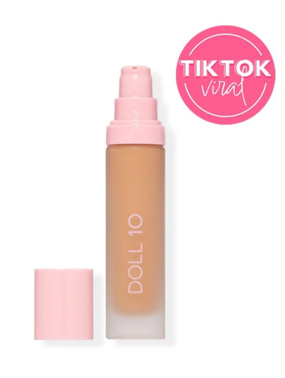 Doll10 Liquid Foundation T.C.E Super Coverage Serum Makeup with Peptides TAN